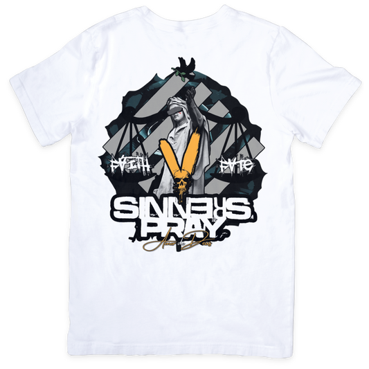 SINNERS PRAY T-Shirt - WHITE