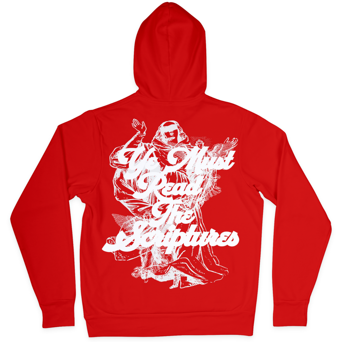 READ THE SCRIPTURES Hoodie - RED/WHITE