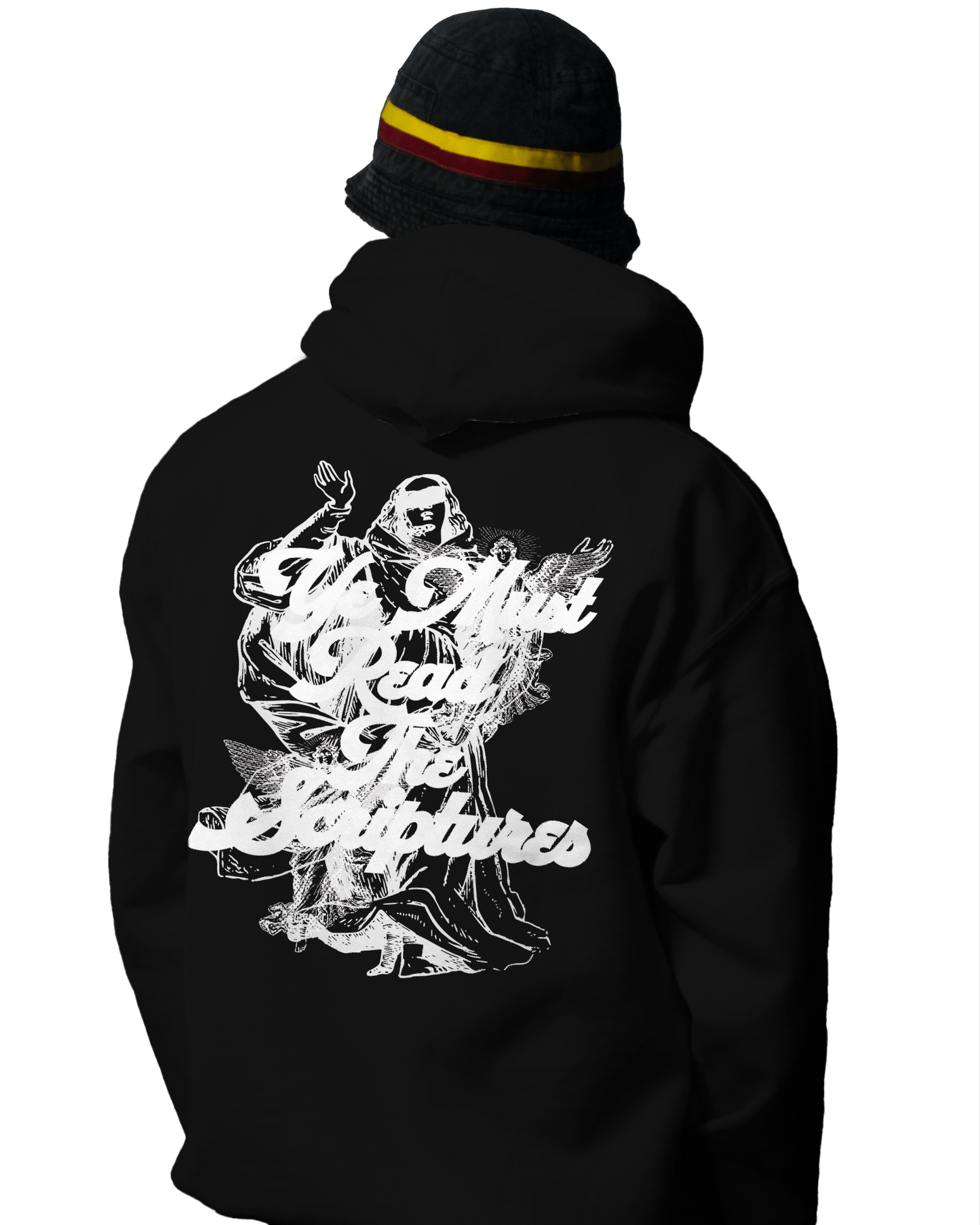 READ THE SCRIPTURES Hoodie - BLACK/WHITE