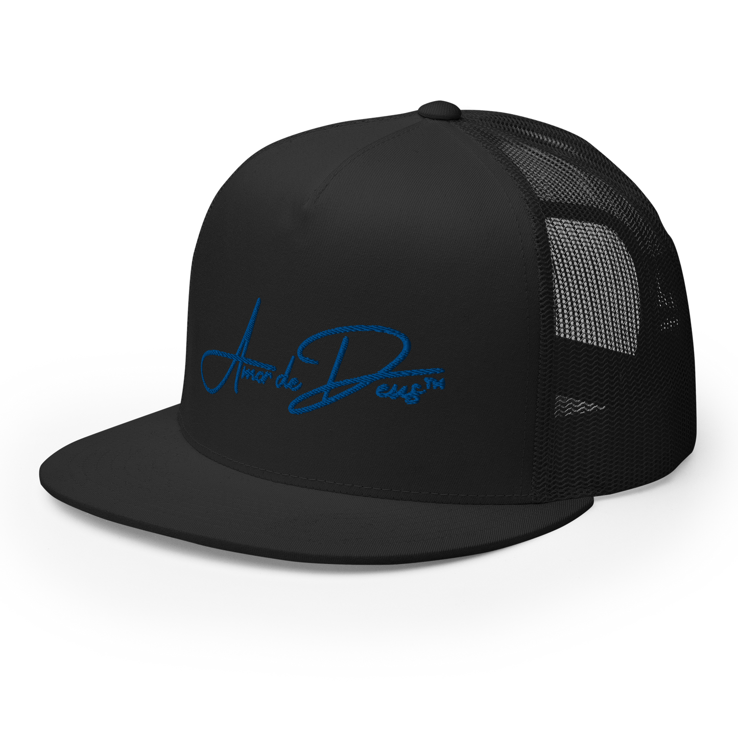 Script Logo Trucker Crwn - BLACK/BLUE