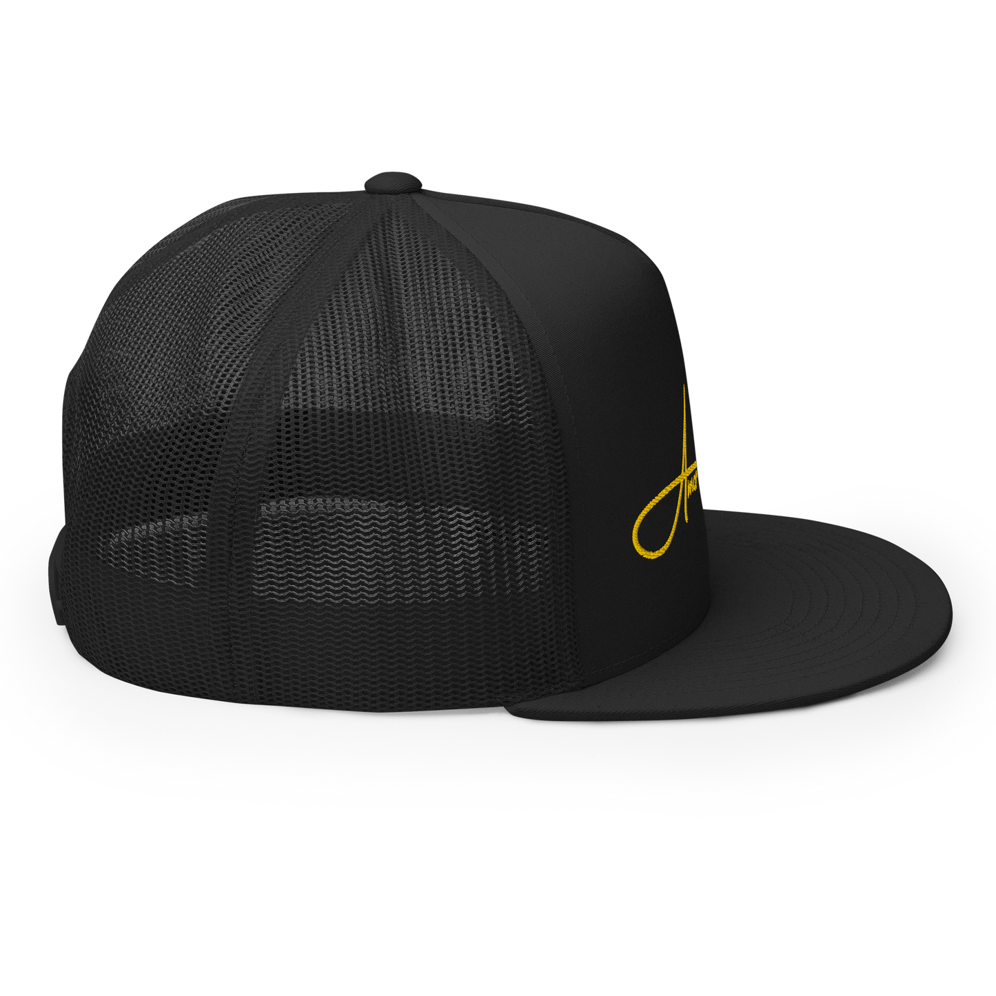 Script Logo Trucker Crwn - BLACK/YELLOW