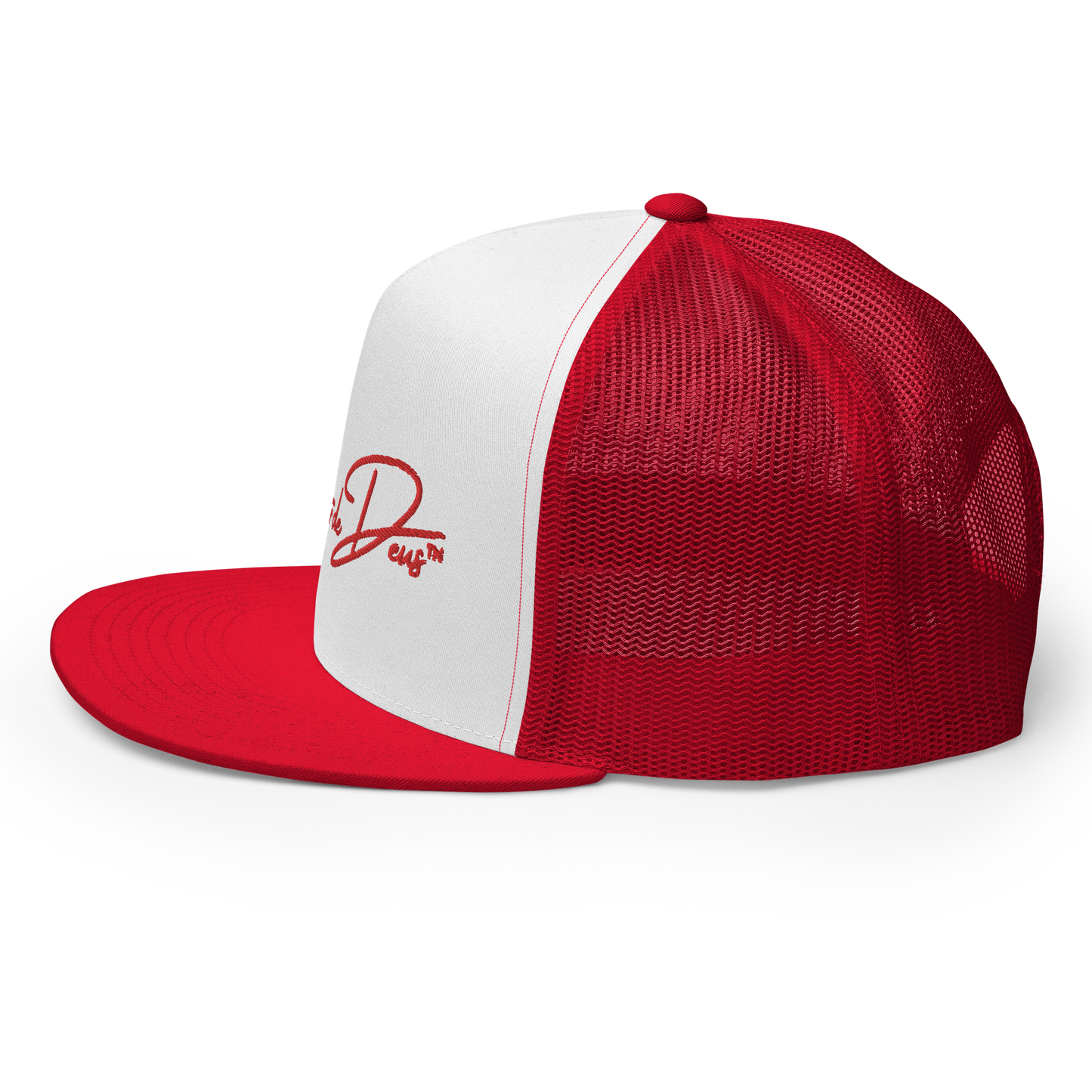 Script Logo Trucker Crwn - RED/WHITE