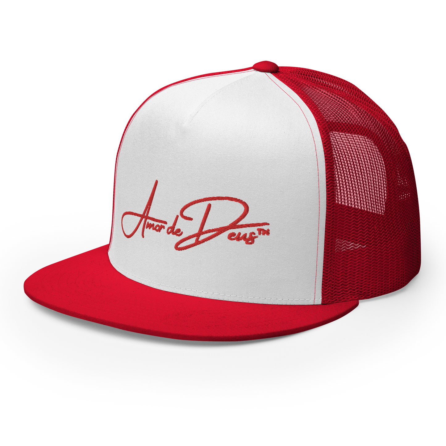 Script Logo Trucker Crwn - RED/WHITE