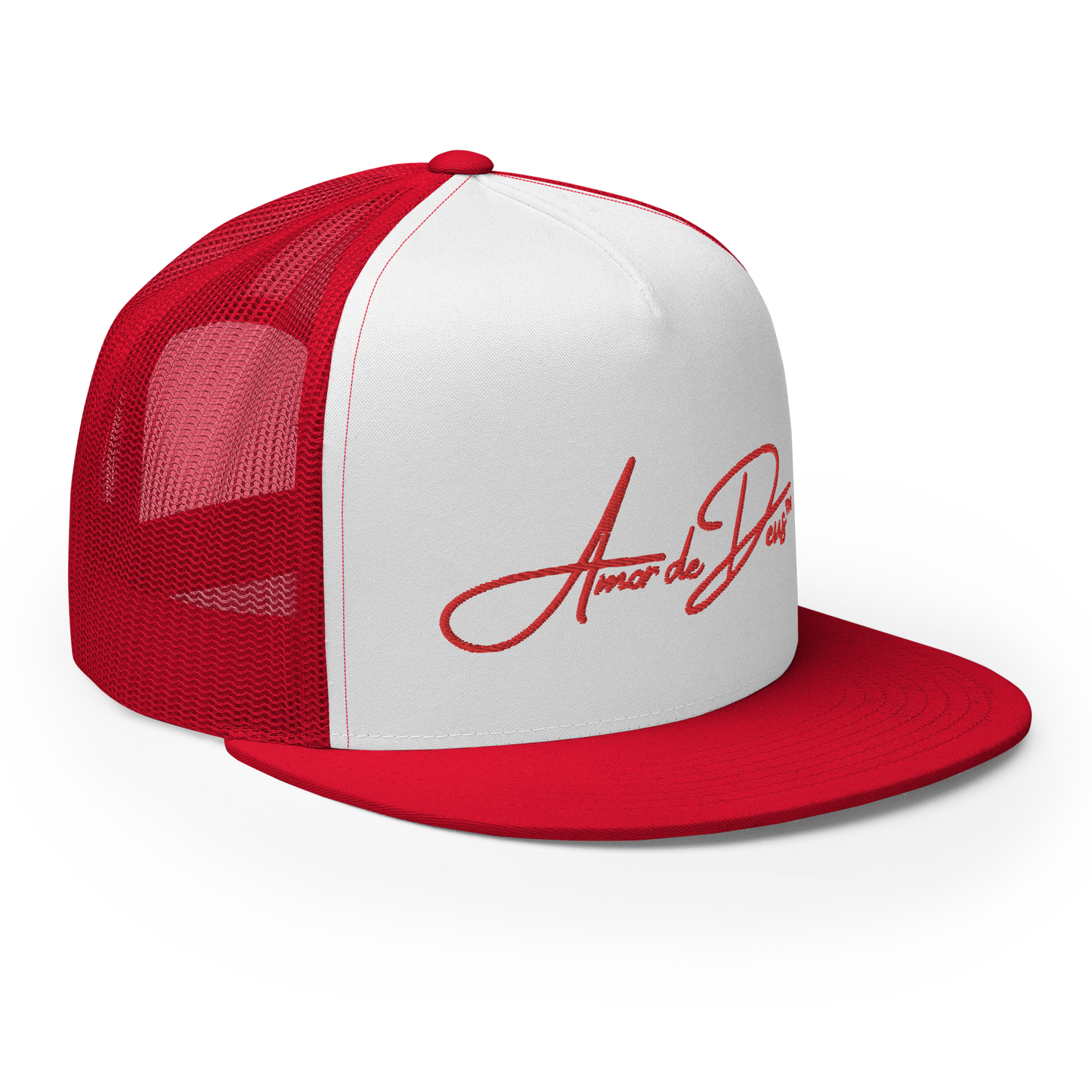 Script Logo Trucker Crwn - RED/WHITE