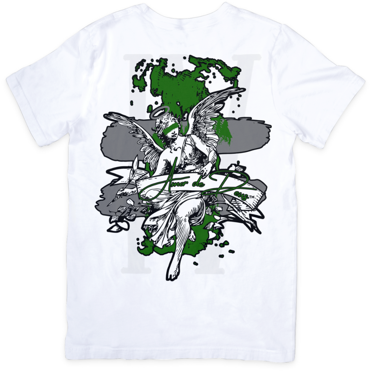 IV THE LOVE OF GOD T-Shirt - GREEN/GRAY
