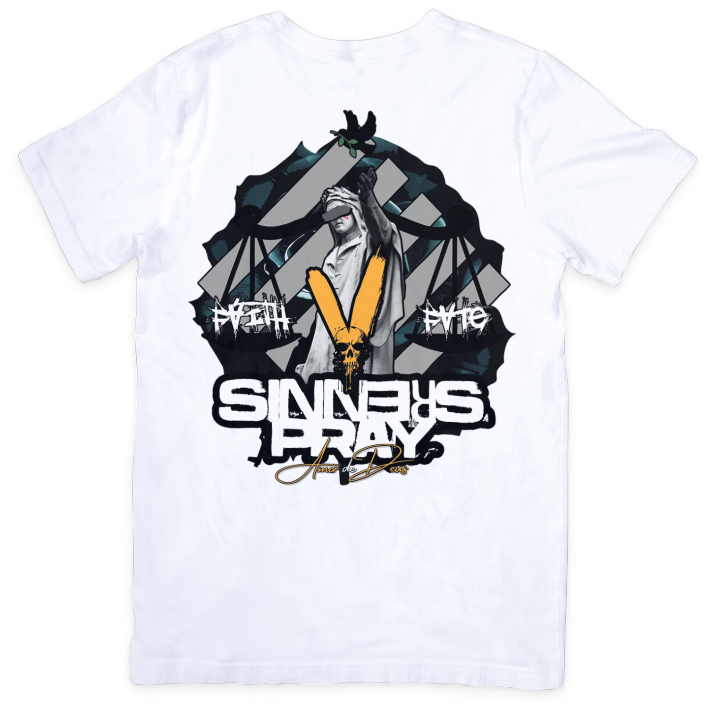 SINNERS PRAY T-Shirt - WHITE