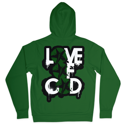 LOVE OF GOD Hoodie - GREEN/WHITE