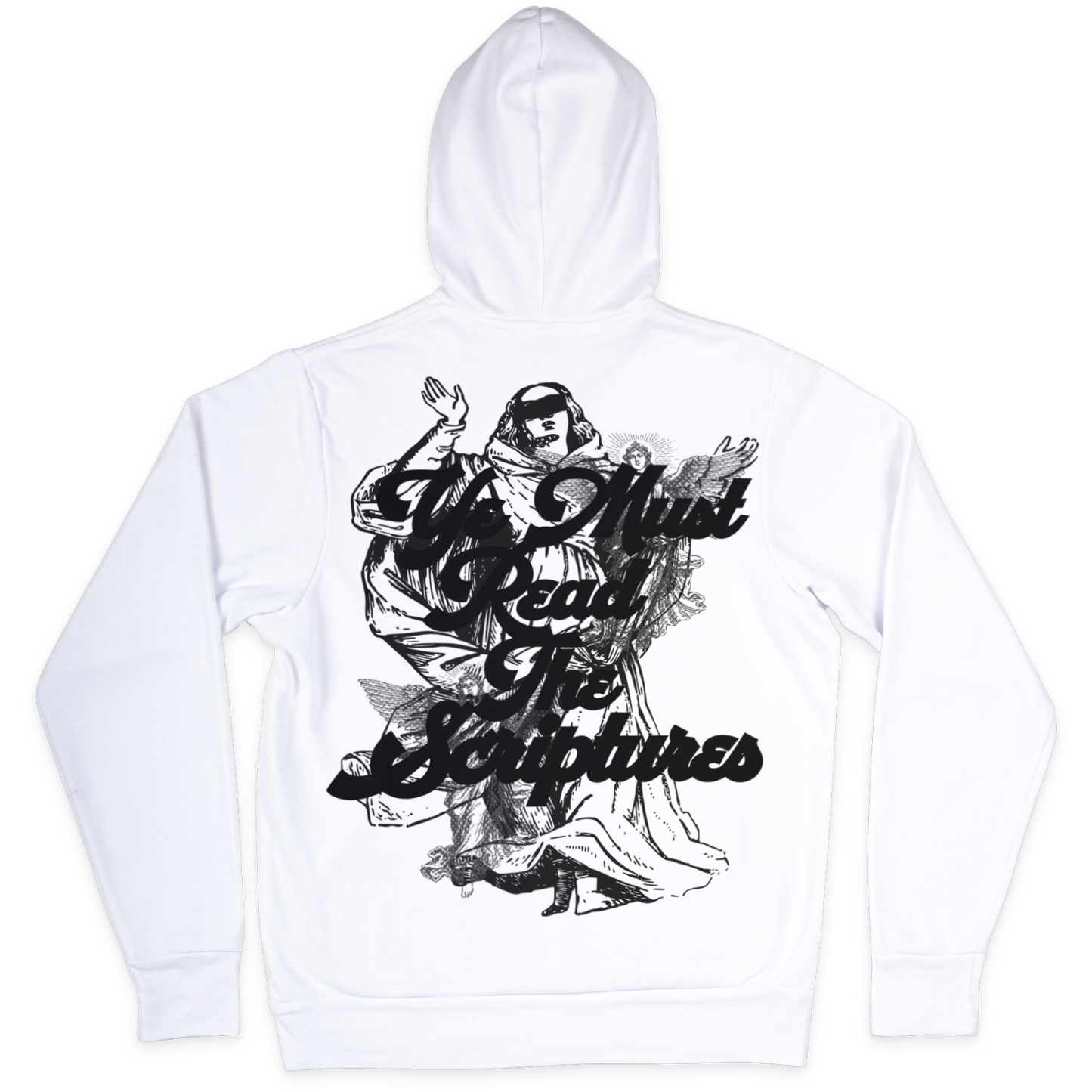 READ THE SCRIPTURES Hoodie - WHITE/BLACK