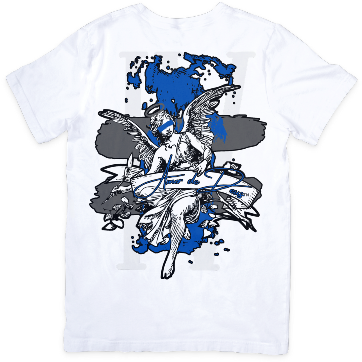 IV THE LOVE OF GOD T-Shirt - BLUE/GRAY