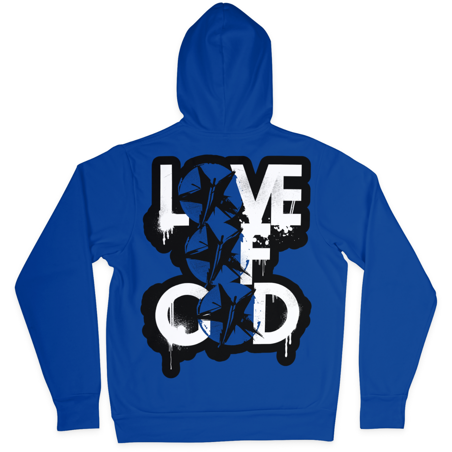 LOVE OF GOD Hoodie - BLUE/WHITE