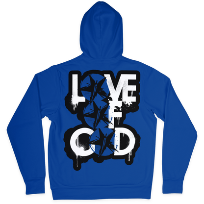 LOVE OF GOD Hoodie - BLUE/WHITE