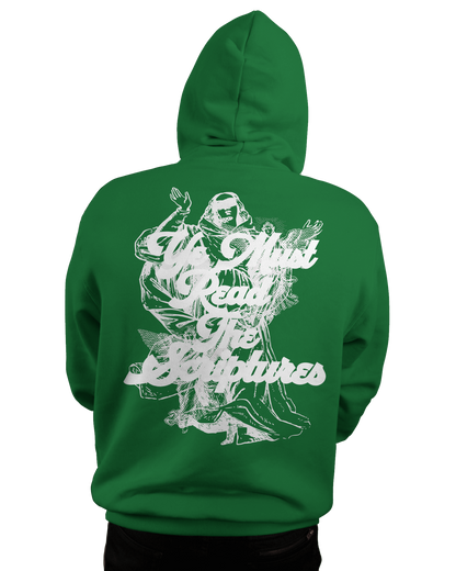 READ THE SCRIPTURES Hoodie - GREEN/WHITE