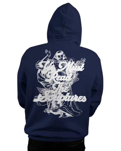 READ THE SCRIPTURES  Hoodie - NAVY/WHITE