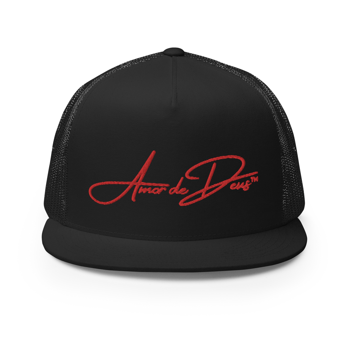 Script Logo Trucker Crwn - BLACK/RED