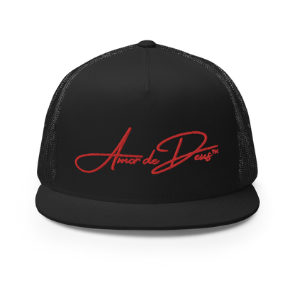 Script Logo Trucker Crwn - BLACK/RED