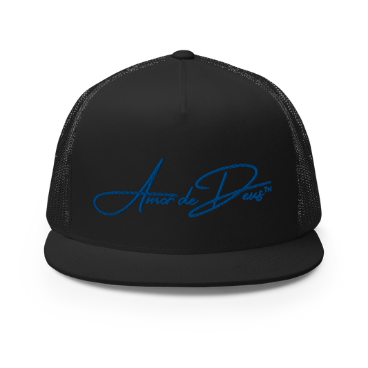 Script Logo Trucker Crwn - BLACK/BLUE