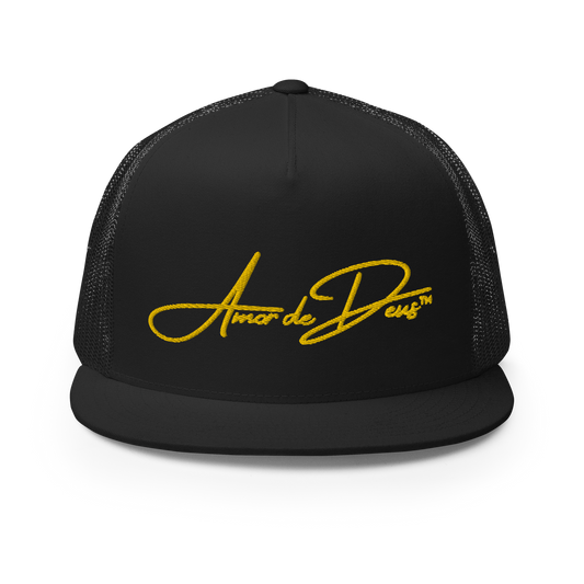 Script Logo Trucker Crwn - BLACK/YELLOW