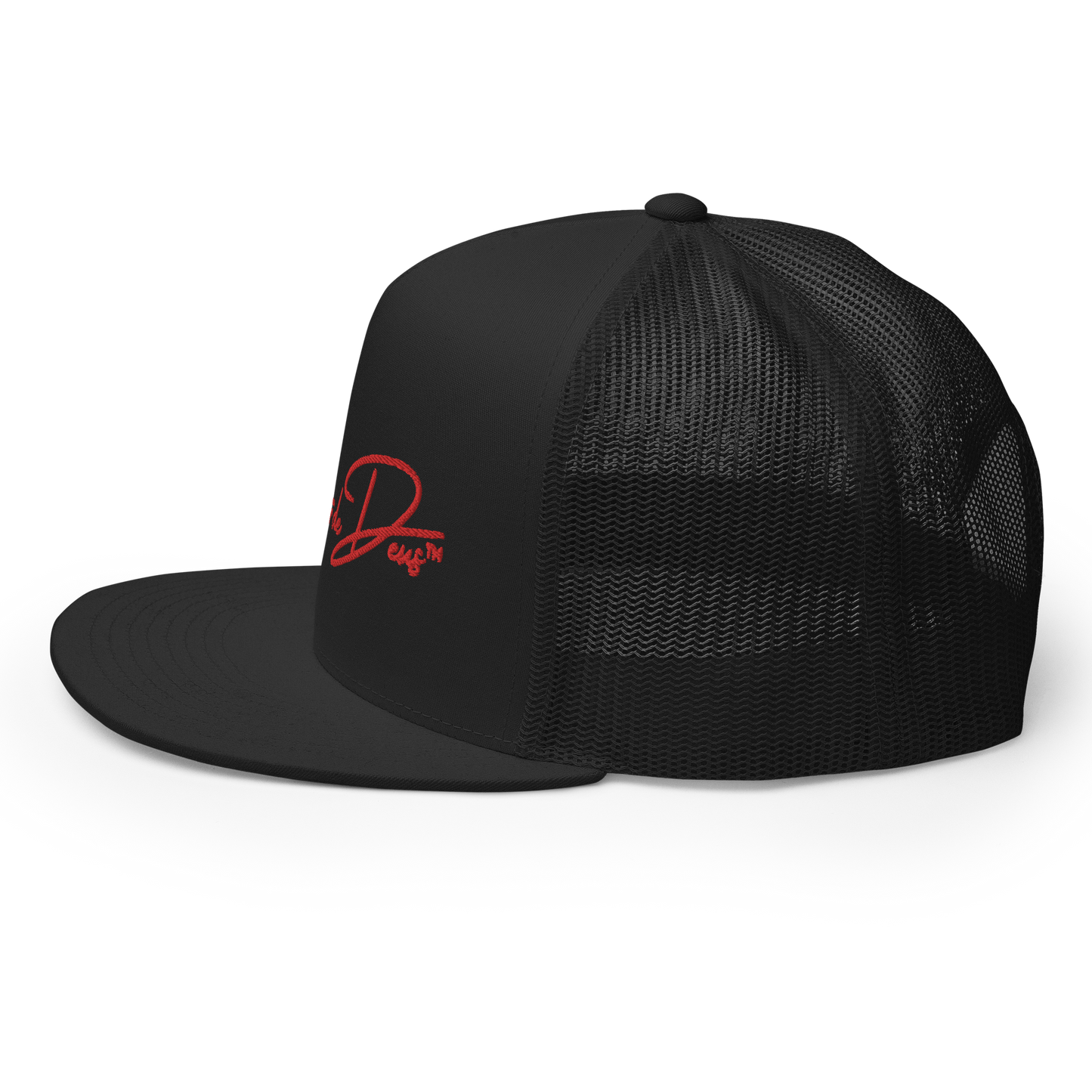 Script Logo Trucker Crwn - BLACK/RED