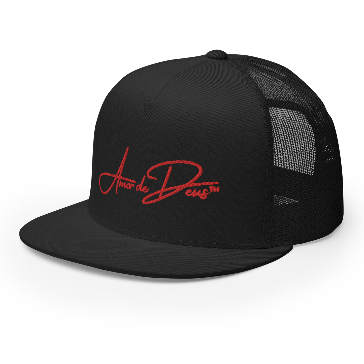 Script Logo Trucker Crwn - BLACK/RED