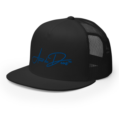 Script Logo Trucker Crwn - BLACK/BLUE