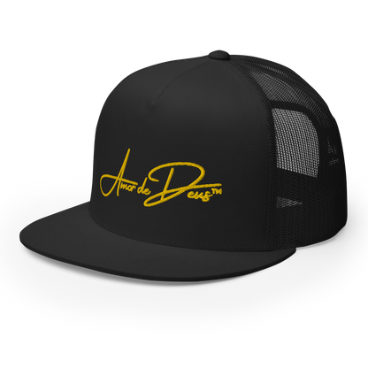 Script Logo Trucker Crwn - BLACK/YELLOW