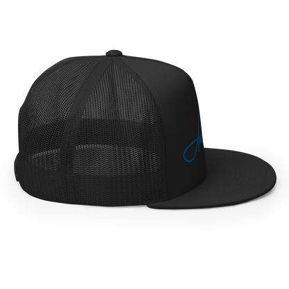 Script Logo Trucker Crwn - BLACK/BLUE