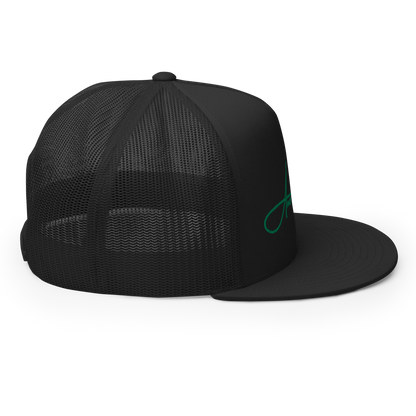 Script Logo Trucker Crwn - BLACK/GREEN