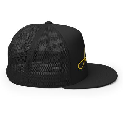 Script Logo Trucker Crwn - BLACK/YELLOW
