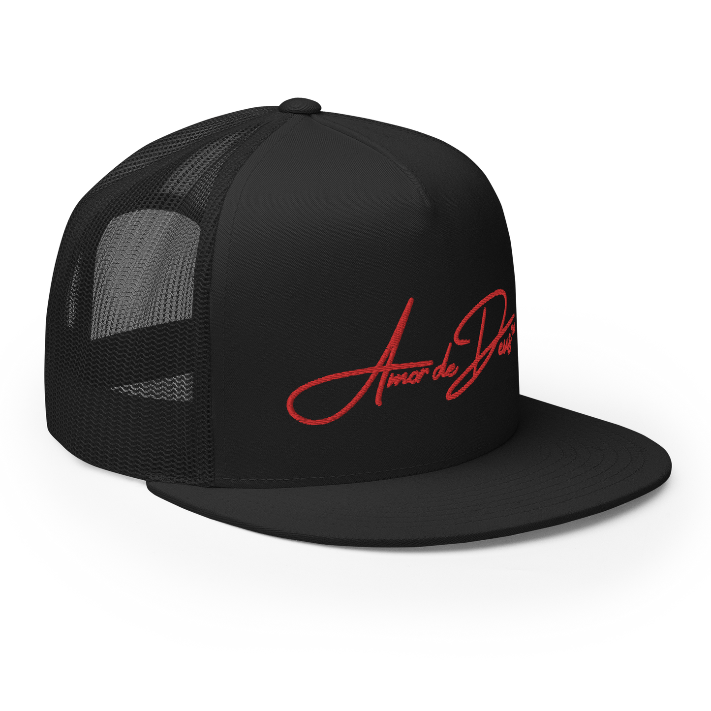 Script Logo Trucker Crwn - BLACK/RED