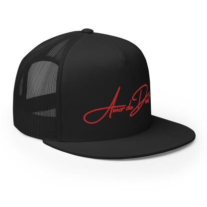 Script Logo Trucker Crwn - BLACK/RED