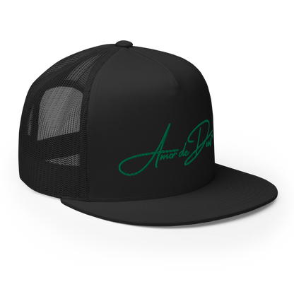 Script Logo Trucker Crwn - BLACK/GREEN