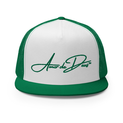 Script Logo Trucker Crwn - GREEN/WHITE