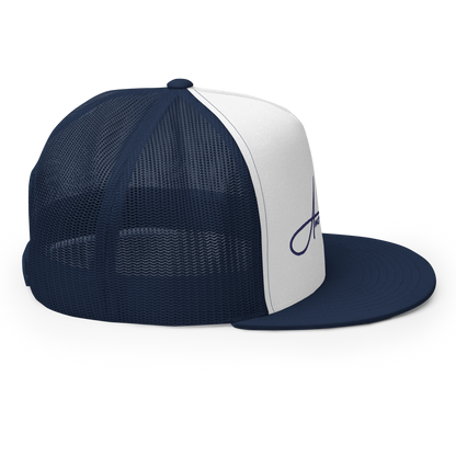 Script Logo Trucker Crwn - NAVY/WHITE