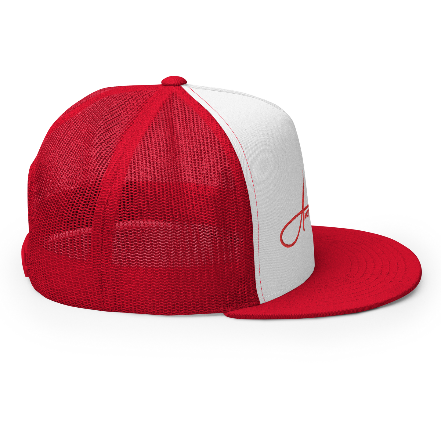 Script Logo Trucker Crwn - RED/WHITE