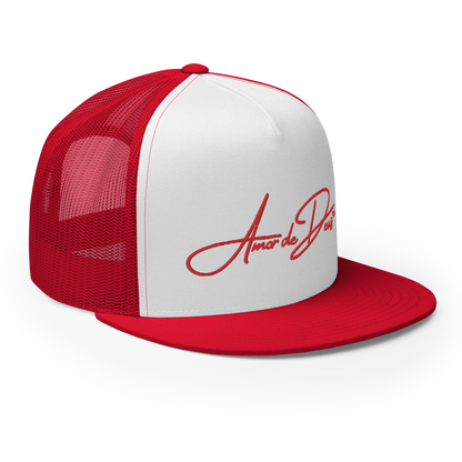 Script Logo Trucker Crwn - RED/WHITE