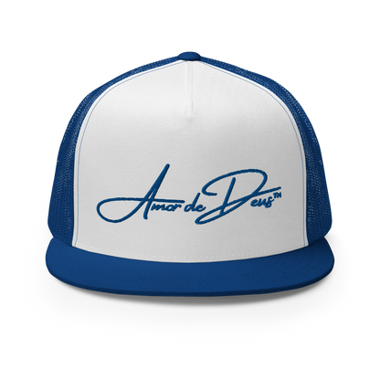 Script Logo Trucker Crwn - BLUE/WHITE