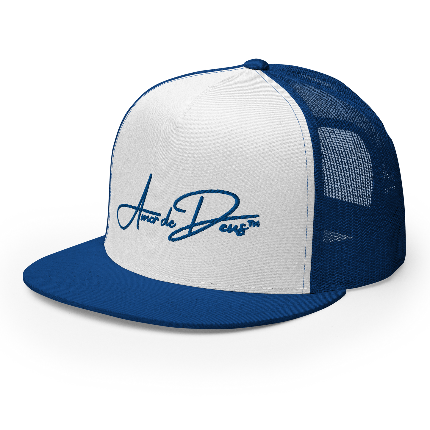 Script Logo Trucker Crwn - BLUE/WHITE