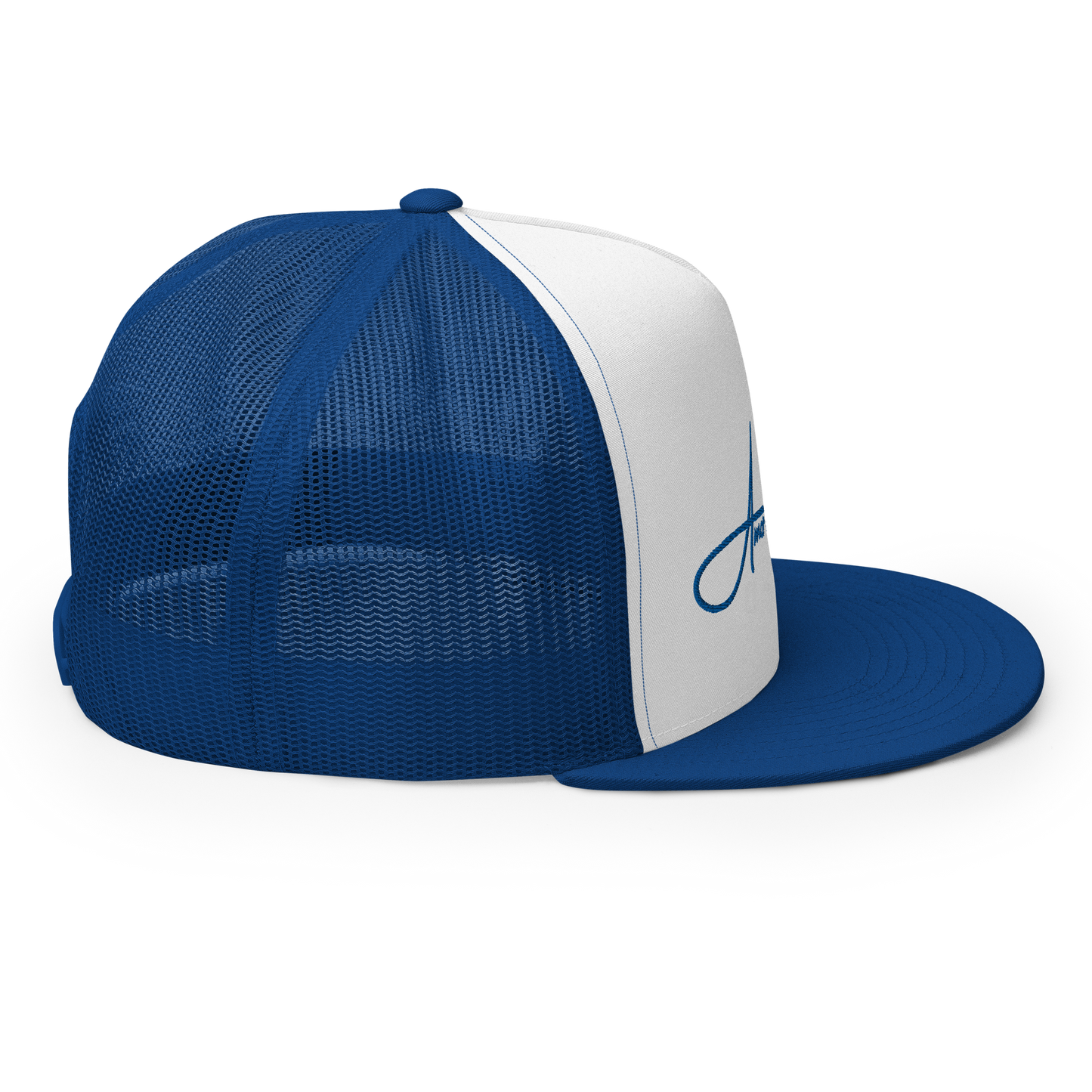 Script Logo Trucker Crwn - BLUE/WHITE