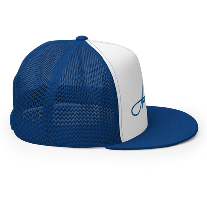 Script Logo Trucker Crwn - BLUE/WHITE