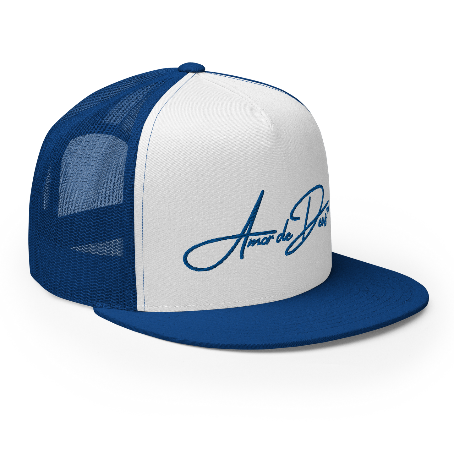 Script Logo Trucker Crwn - BLUE/WHITE